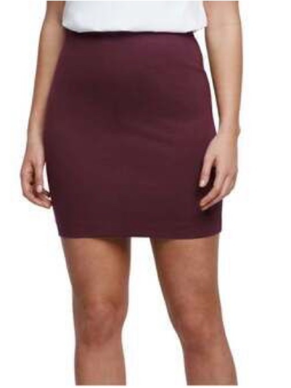 Only Hearts Wine Bodycon Mini Skirt